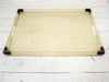 Large 1970s Lucite and Brass Tray with Embedded Gold Detail