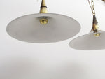 A Pair of Early Albini Brass Trumpet Shaped Pendant Lights