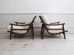 A Rare Pair of Mid Century Campaign Chairs by John Wisner for Ficks & Reed