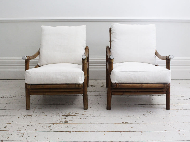 A Rare Pair of Mid Century Campaign Chairs by John Wisner for Ficks & Reed