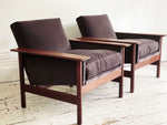 A Pair of Teak 1960's Danish Armchairs In the Style of Hans Wenger