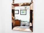 A 1940's French Amber Double Framed Mirror