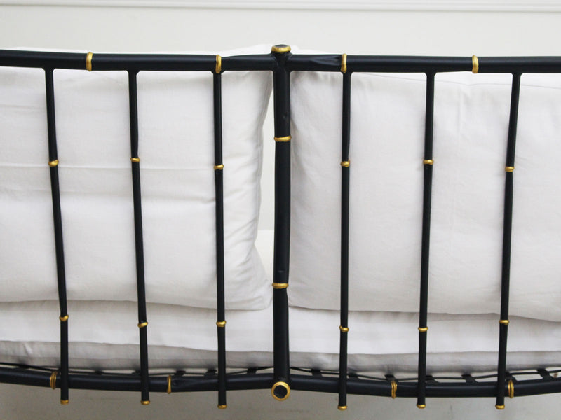 A Fine 1950's French Faux Bamboo Painted Metal Suite