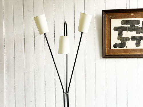 A 1950's French Three Arm Floor Light with Tripod base - Streett Marburg