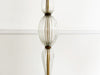 A 1950's French Brass and Glass Standing Lamp with Tripod Base