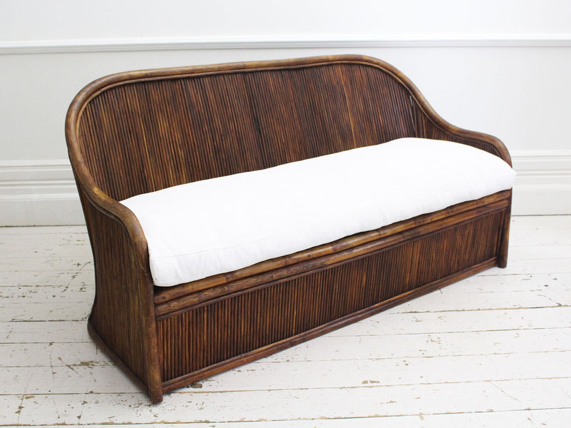 A Mid Century Modern Rattan and Bamboo Sofa