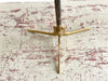 A 1950's Spanish Standing Lamp with Brass Tripod Base & Leather Covered Stem