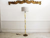A 1950's Sculptural Murano Glass and Brass Floor Light with Gold Flecks