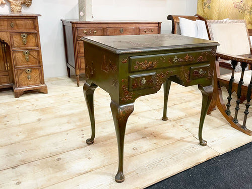 A 1920's Pierre Lottier Green Lacquered Low Boy Table
