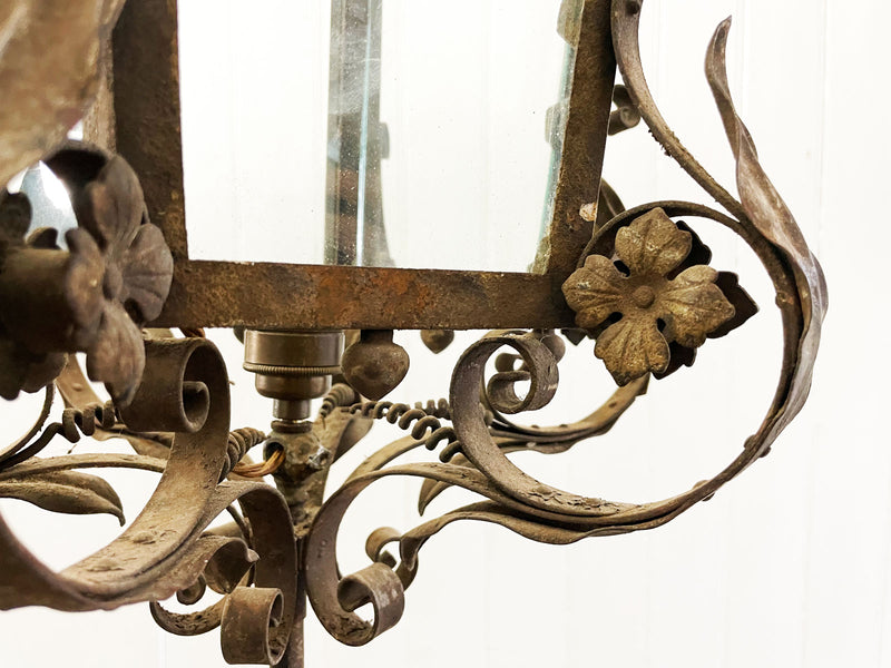 A Very Large and Ornate Napoleon III Wrought Iron Lantern
