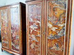 A Rare Pair of 1920's French Armoires with Coromandel Doors in the Japan Taste