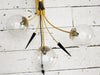 A Pair of 1950's French Wall or Ceiling Lights by Arlus with Glass Globe Shades