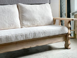 Two 1970's Pine Sofa Benches with Faux Fur Covering