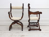A Pair of 18th C Italian Dante Throne Chairs in the Renaissance Style