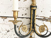 A Pair of 1950's Empire Style French Three Light Brass Sconces