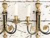 A Pair of 1950's Empire Style French Three Light Brass Sconces