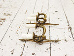 A Pair of French Empire Revival Brass Wall Sconces