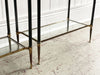 A Mid Century Pair of Maison Jansen Brass & Glass Side Tables