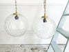 A Large Pair of 1960's French Bobble Glass Globes Pendant Lights