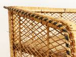 A Pair of 1960's Spanish Rattan Etageres