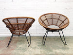 A Pair of 1950's Riviera Rattan Rocking Chairs