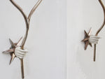A Pair of Spanish 1950's Silver Wall Sconces