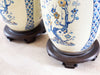 A Pair of 1970's American Chinoiserie Decorated Ceramic Table Lamps