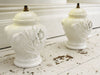 A Pair of Casa Pupo Style 1970's White Ceramic Table Lights
