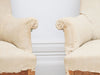 A pair of large Napoleon III French library armchairs