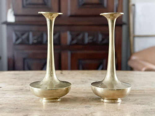 A Pair of Fine 1930's Japanese Brass Vases
