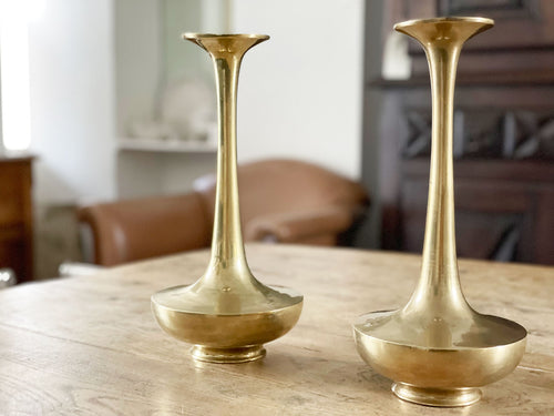A Pair of Fine 1930's Japanese Brass Vases