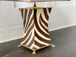 A Pair of 1950's Polychrome Zebra Table Lamps