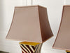 A Pair of 1950's Polychrome Zebra Table Lamps