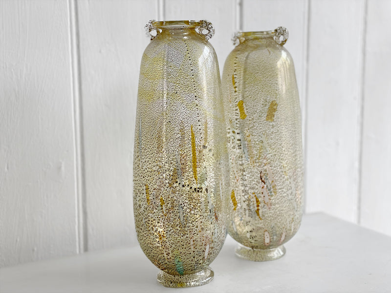 A Pair of Vintage Murano Glass Vases