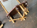 A Pair of Giltwood Faux Bamboo Shelf Mirrors