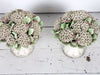 A Delightful Pair of Late 19th C Ceramic Hydrangea Bouquets