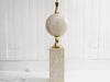A 1970's Very Large Sculptural Travertine Floor Light by Philippe Barbier