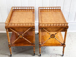 A Pair of Empire Style Lacquered Pierre Lottier Side or Bedside Tables