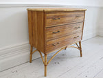 A 1950's Riviera Three Drawer Rattan Chest of Drawers