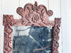 A Small 19th C French Carved Polychrome Mirror with Mercury Plate