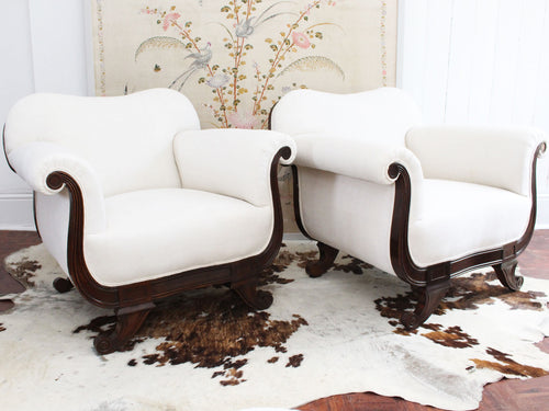 A Pair of Magnificent Antique Regency Style Armchairs