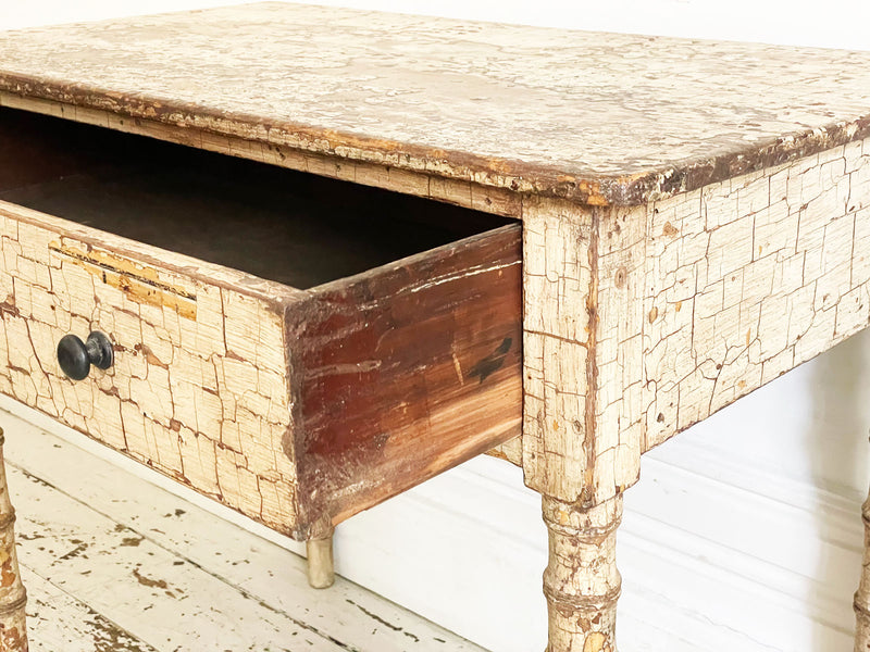 A Regency Painted Side Table with Crackle Finish - European Decorative Furniture uk - Fine Antiques - Antique Furniture uk -  Streett Marburg