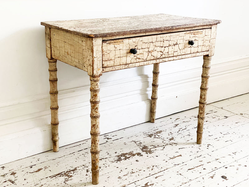 A Regency Painted Side Table with Crackle Finish - European Decorative Furniture uk - Fine Antiques - Antique Furniture uk -  Streett Marburg