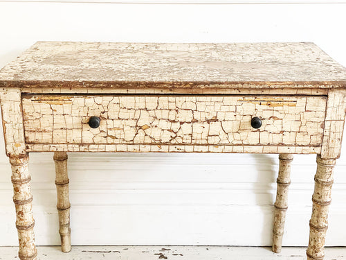 A Regency Painted Side Table with Crackle Finish - European Decorative Furniture uk - Fine Antiques - Antique Furniture uk -  Streett Marburg