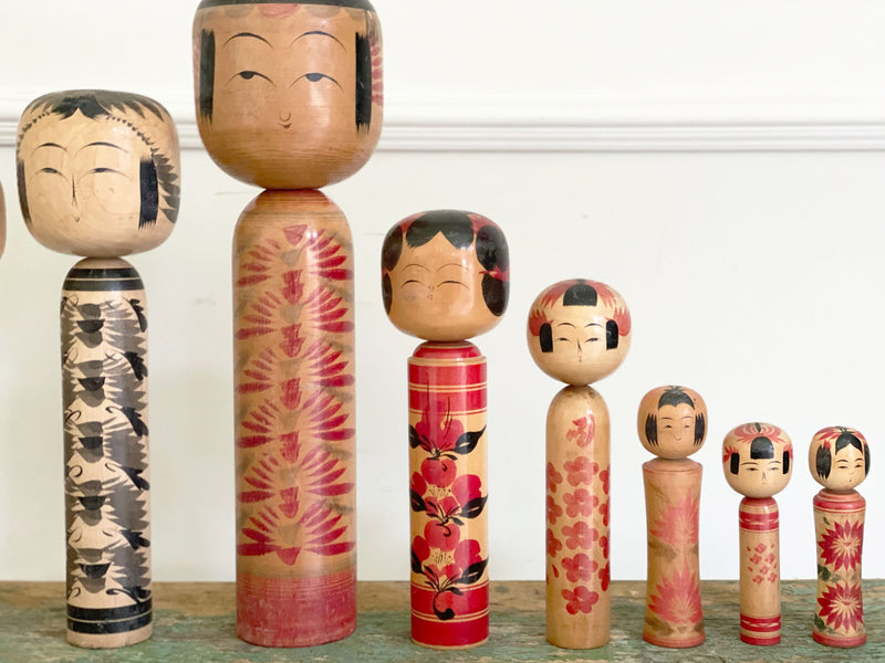 Vintage Japanese Kokeshi Dolls