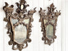 A Rare Set of Four 17th C Italian Giltwood Mirrors with Original Plates