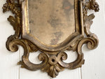 A Rare Set of Four 17th C Italian Giltwood Mirrors with Original Plates