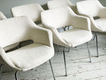 A Rare Set of Six 1960's Conran Sheepskin Executive Armchairs