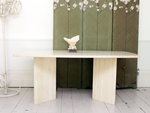 Large 1970's French Travertine 8-10 Seat Dining Table