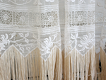 A Large Pair of Exquisite Antique Hand Made French Lace French Curtains